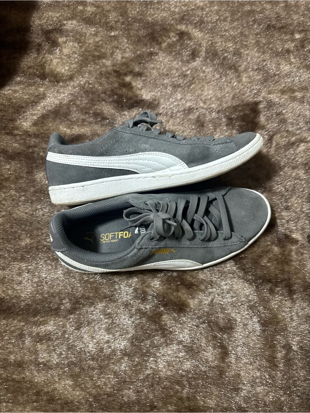 Puma Women’s Gray Suede Sneakers size 8.5
